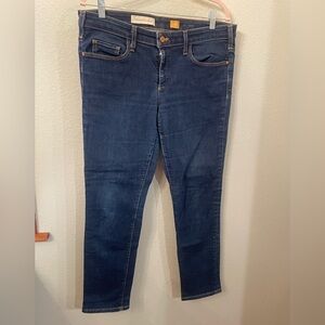 Pilcro and the letterpress Dark Blue Jeans 32 Anthropologie preppy western denim